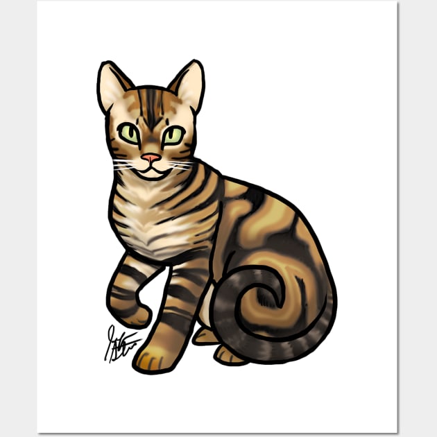 Cat - Ocicat - Marbled Wall Art by Jen's Dogs Custom Gifts and Designs